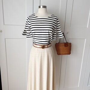 J Crew Factory Bell Sleeve Stripped Knit Top sz. XS